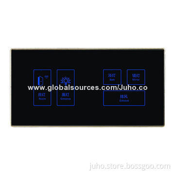 New Crystal PG Touch Switch 5 Gang Black Glass with LED indicator & Home & Hotel Switch